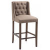 BARHOCKER Stoff taupe - Taupe, Holz/Textil (56/111/51cm) - CLP