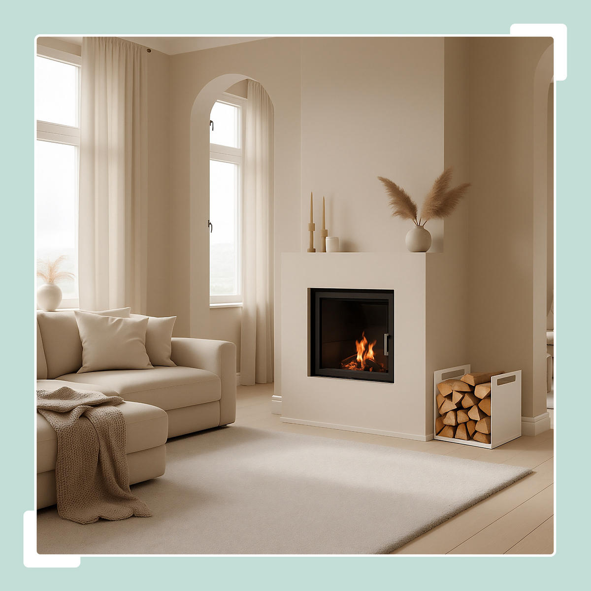 KAMINHOLZREGAL - Weiß, Metall (40/35/30cm) - Relaxdays