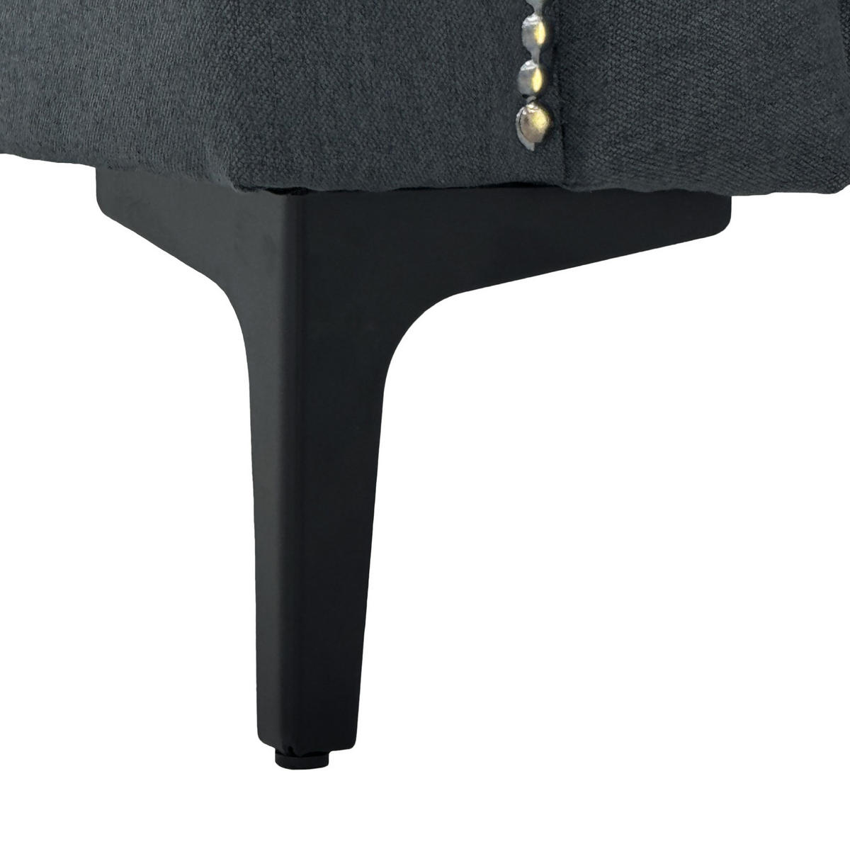 2-SITZER 172/72/82 cm dunkelgrau aus Sperrholz und Massivholz mit Metallfüßen - Dunkelgrau, Textil (73.5/81.5/172cm) - OKMYHOME