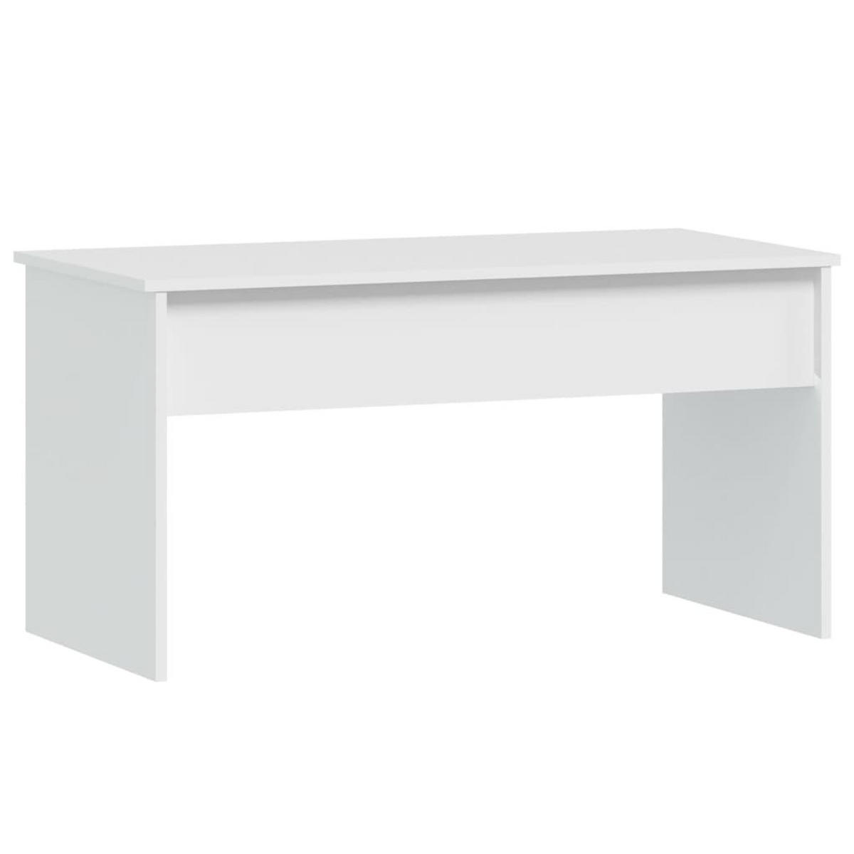 COUCHTISCH Weiß 102x50,5x52,5 cm Holzwerkstoff - Weiß, Holzwerkstoff (102/50.5/52.5cm) - furnicato