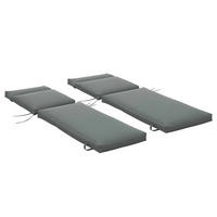 LIEGENAUFLAGE Dunkelgrau 2er-Set 196/55/8 cm - Grau, Textil (196/8/55cm) - PANGIVO