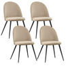 STUHL CAPO Samtbezug Metallbeine 4er Set Beige - Beige, Textil/Metall (53/84/44cm) - Albatros