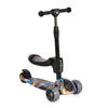 KINDERROLLER Rumble Sitz Musik bunt Lichter, höhenverstellbar, PU-Leuchträder - Multicolor, Metall (60/29/77cm)
