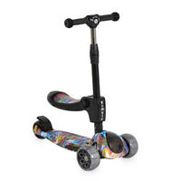 KINDERROLLER Rumble Sitz Musik bunt Lichter, höhenverstellbar, PU-Leuchträder - Multicolor, Metall (60/29/77cm)