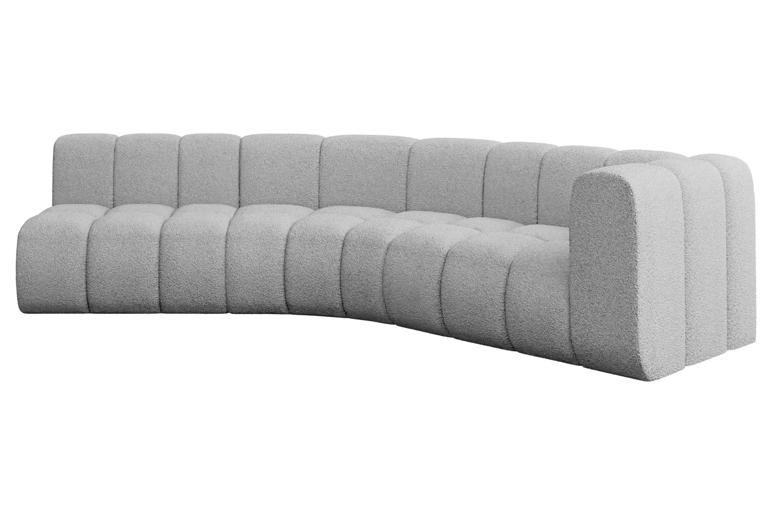 ECKSOFA modulares Sofa Karex-L1 - 308x194x70 cm Hellgrau - Hellgrau, Holzwerkstoff/Textil (308/194cm) - ALTDECOR