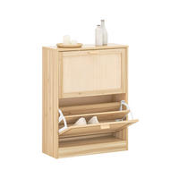 SCHUHSCHRANK NATUR - Naturfarben, Naturmaterialien/Holzwerkstoff (60/80/24cm) - SoBuy