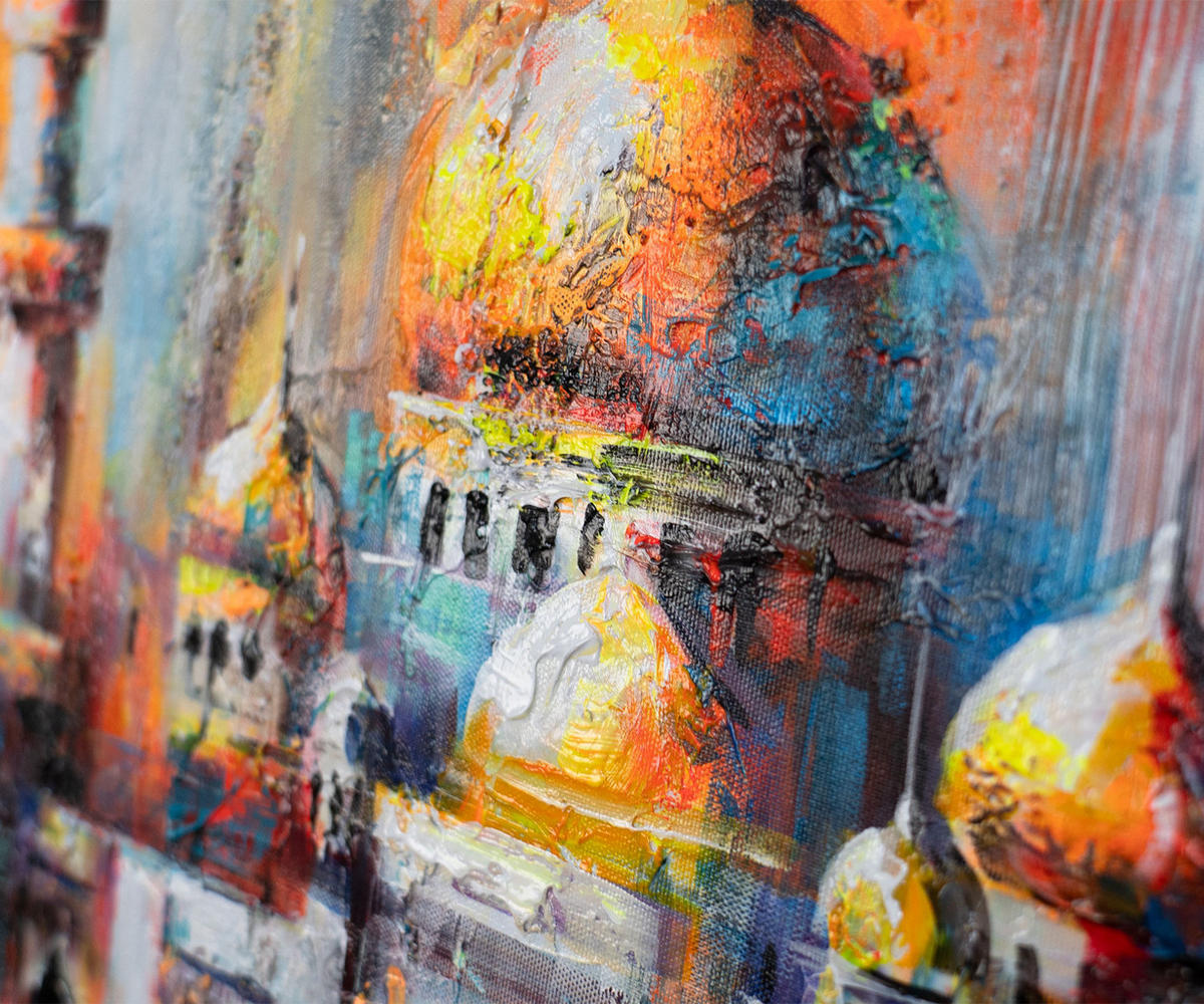 GEMÄLDE Ausstrahlung auf Keilrahmen 115x50 cm - Multicolor, Holz (115/50cm) - YS-art gallery