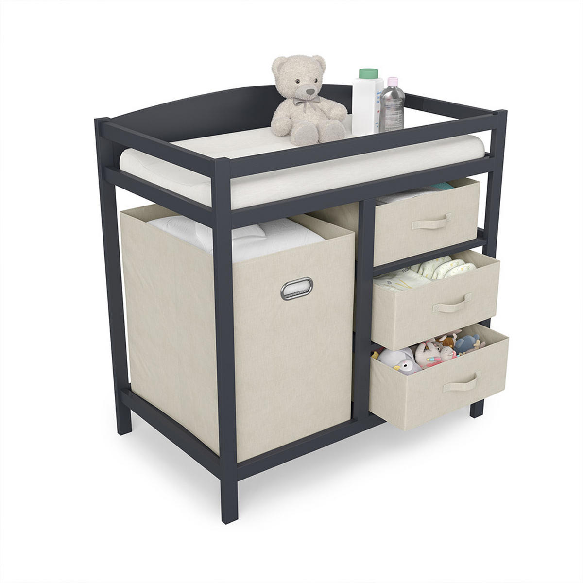 PŘEBALOVACÍ PULT Nunjo Antracit - antracitová, kompozitní dřevo (85/87/52cm) - Vicco