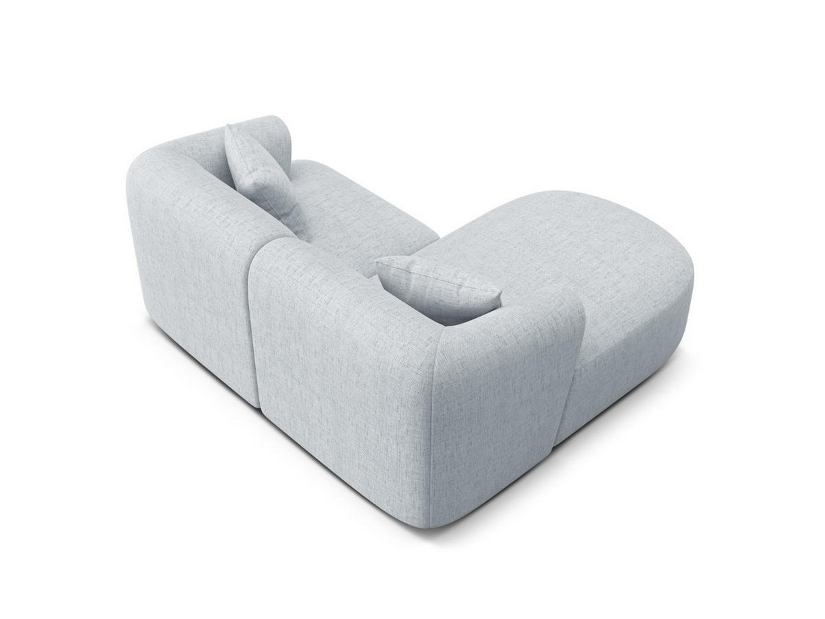 MODULARES-ECKSOFA links Campi aus strukturiertem Stoff hellgrau 3 Sitzplätze - Hellgrau, Textil (156/180cm) - Cosmopolitan Design