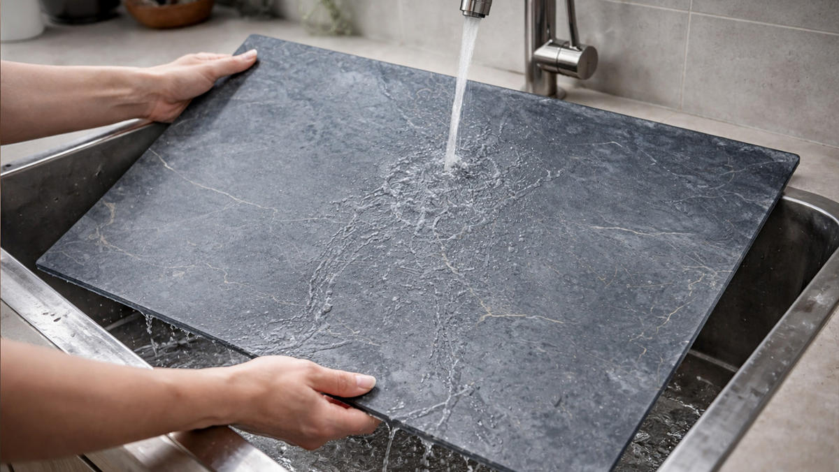 GLAS Herdabdeckplatte Schneidebrett ANTHRAZIT MARMOR 52x60 cm Multi-Platte Arbeitsplatte Herdschutz Deko für Küchen Gehärtetes - Anthrazit, Glas (60/0.4cm) - ALLboards