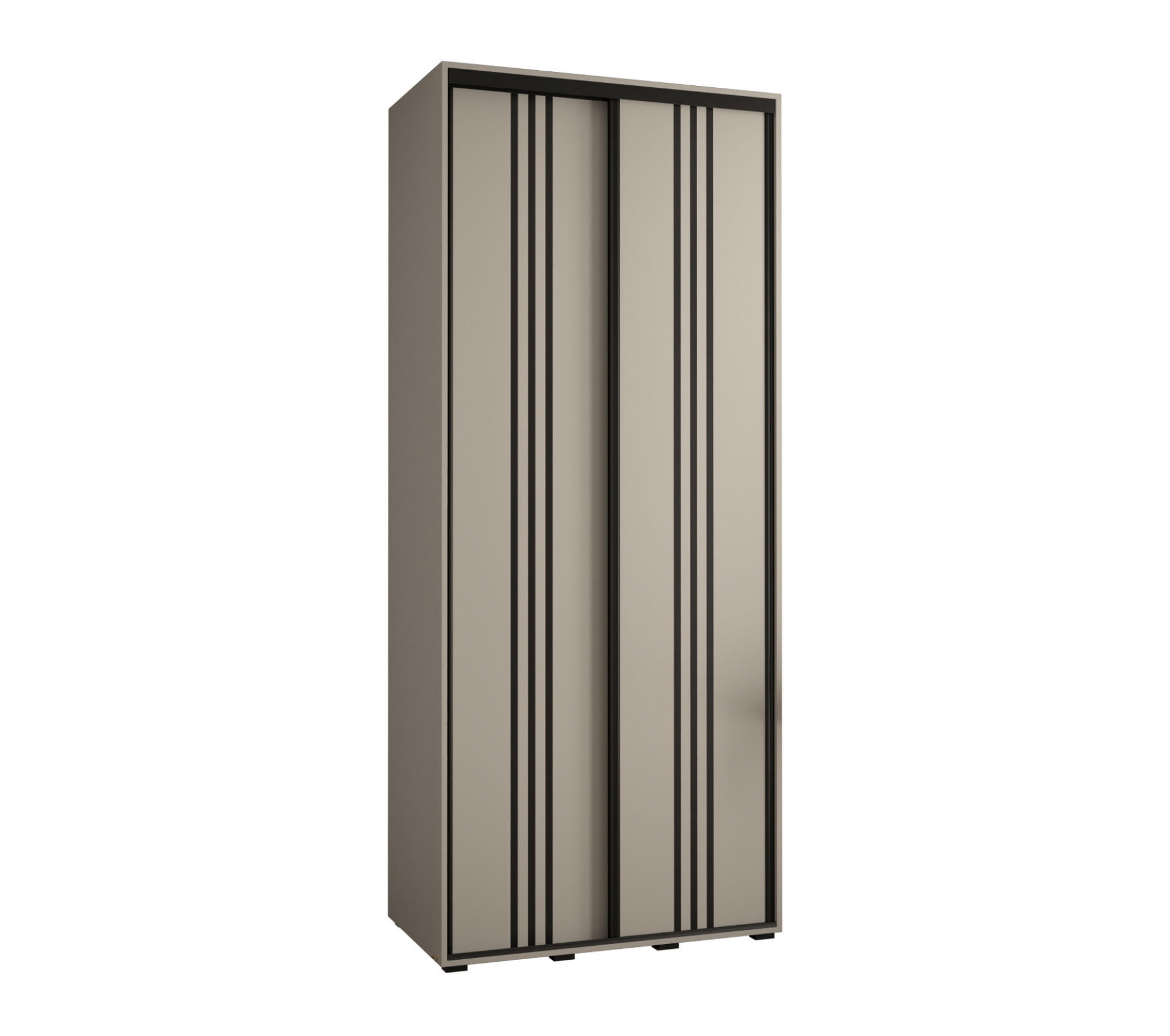 Möbel Kryspol Schwebetürenschrank Kaschmir 100x235.2x45 cm