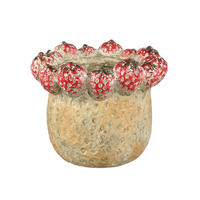 TOPF Fruitsy Rot 23.5/23.5/20cm - Rot, Keramik (20cm) - PTMD Collection