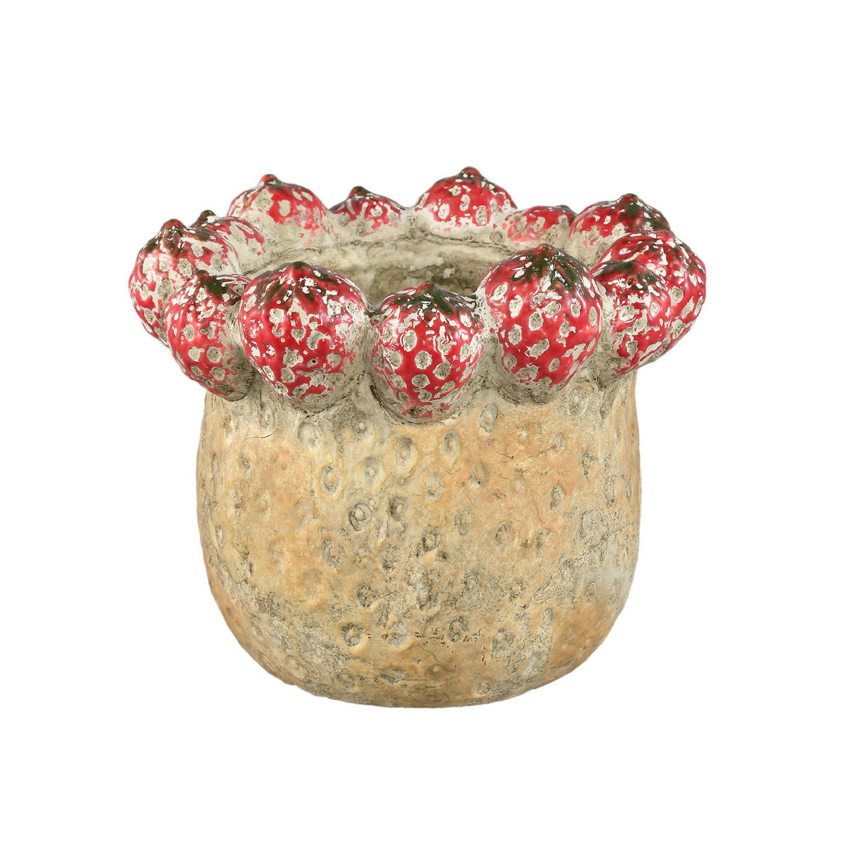 TOPF Fruitsy Rot 23.5/23.5/20cm - Rot, Keramik (20cm) - PTMD Collection