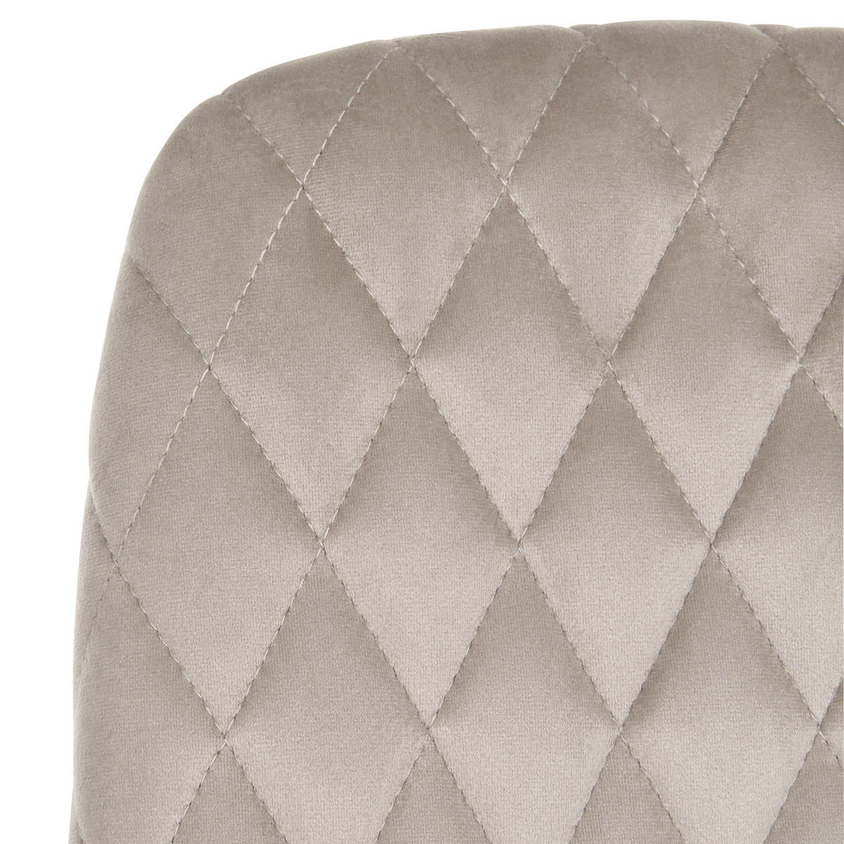 BÜROSTUHL Samtstoff Taupe Velate - Taupe, Textil/Metall (60/90/60cm) - Beliani