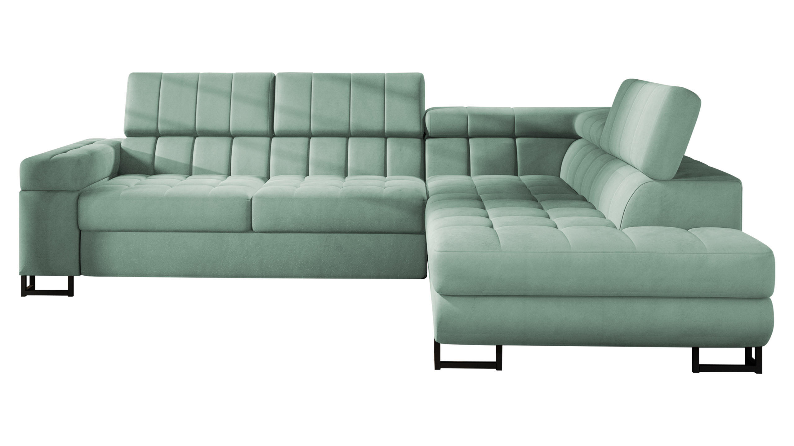 Mirjan24 Ecksofa Hellgrün 271x203 cm
