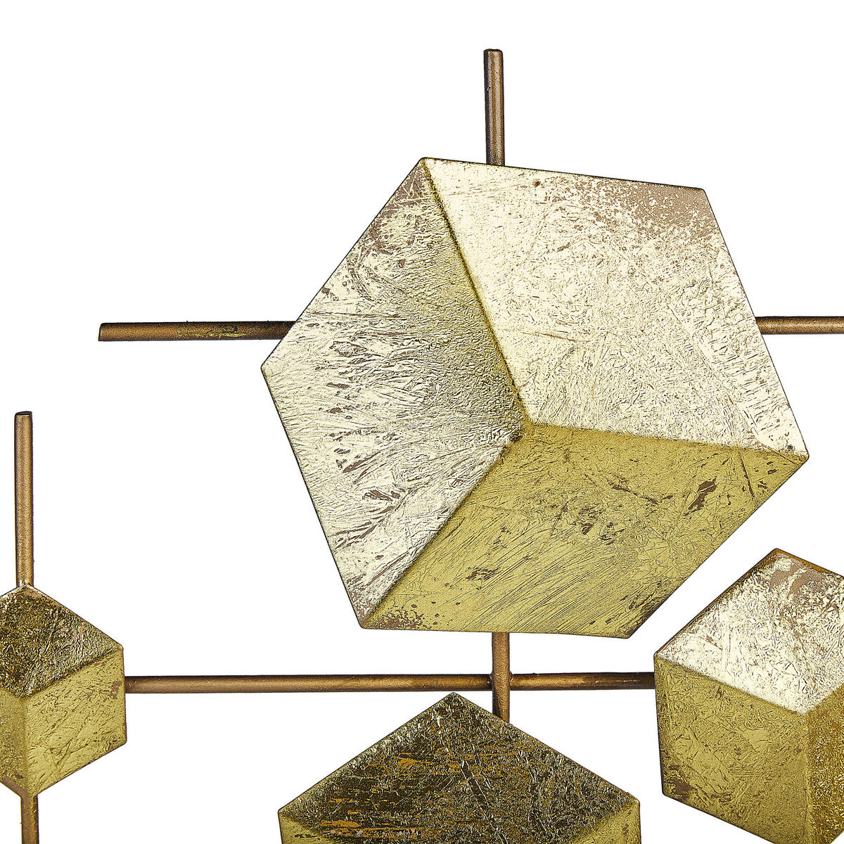WANDDEKORATION Metall gold Flerovium - Goldfarben, Metall (89/45/3cm) - Beliani