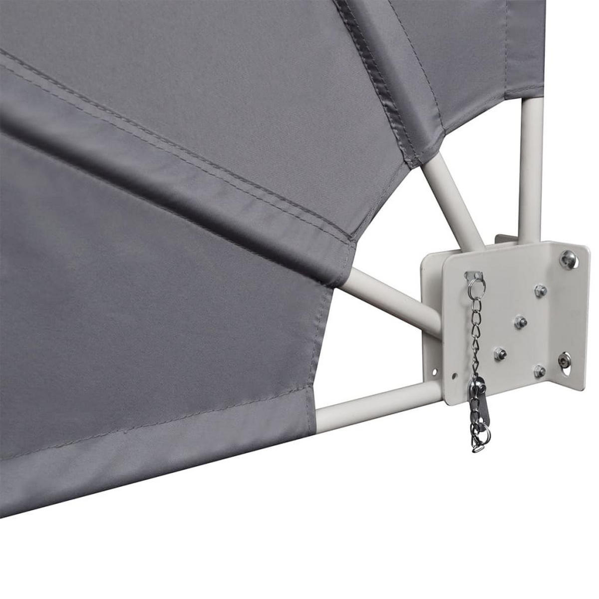 FALTBARER Balkonfächer Grau 140x140 cm - Grau, Textil (140/140/140cm) - furnicato