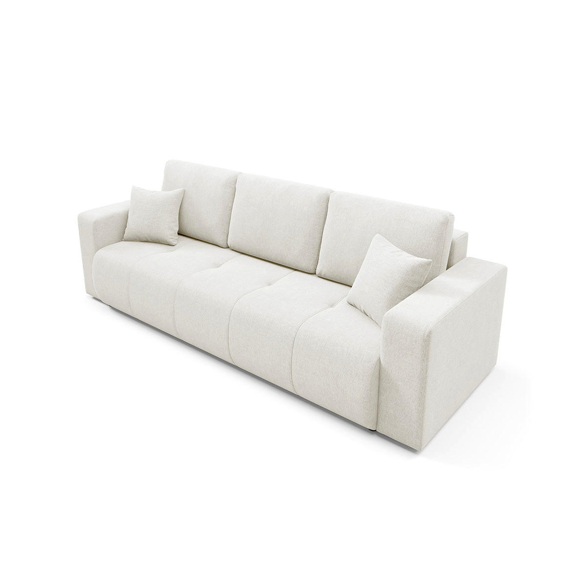 SOFA Giulia 3 Sitzplätze Weiß - Weiß, Holz (244/82/102cm) - Petits-meubles