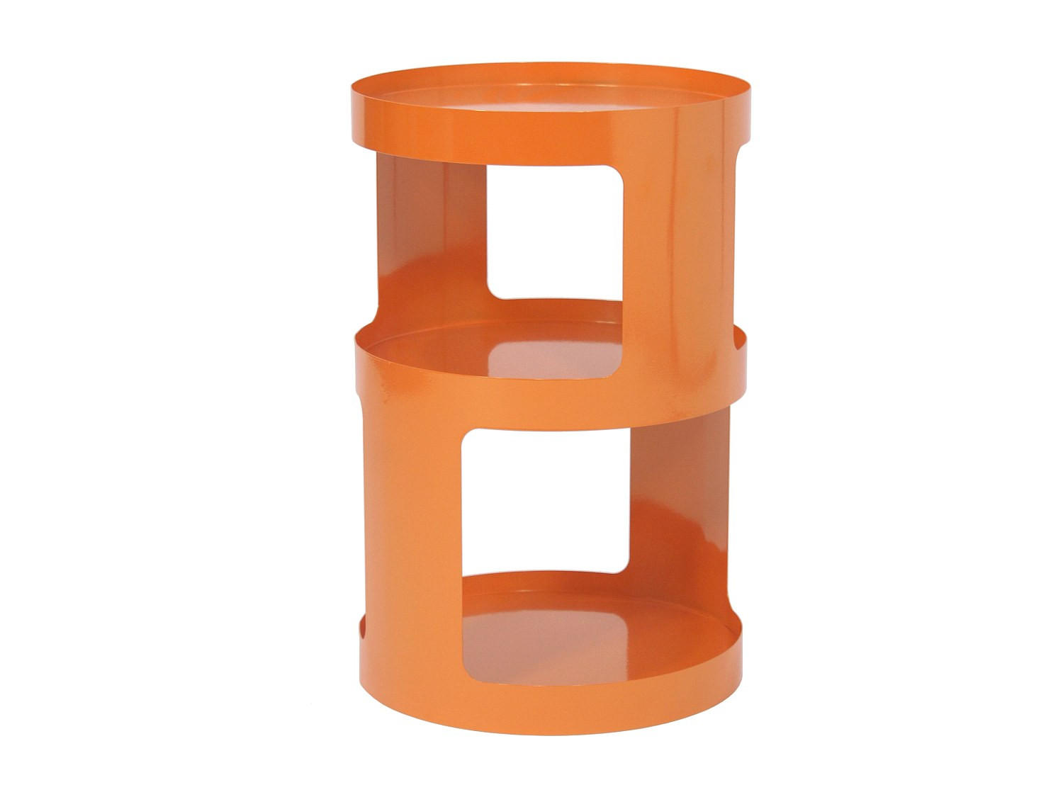BEISTELLTISCH - 35 cm x 35 cm - metall - orange Marjak - Orange, Metall (35/35/54cm) - Vente-Unique