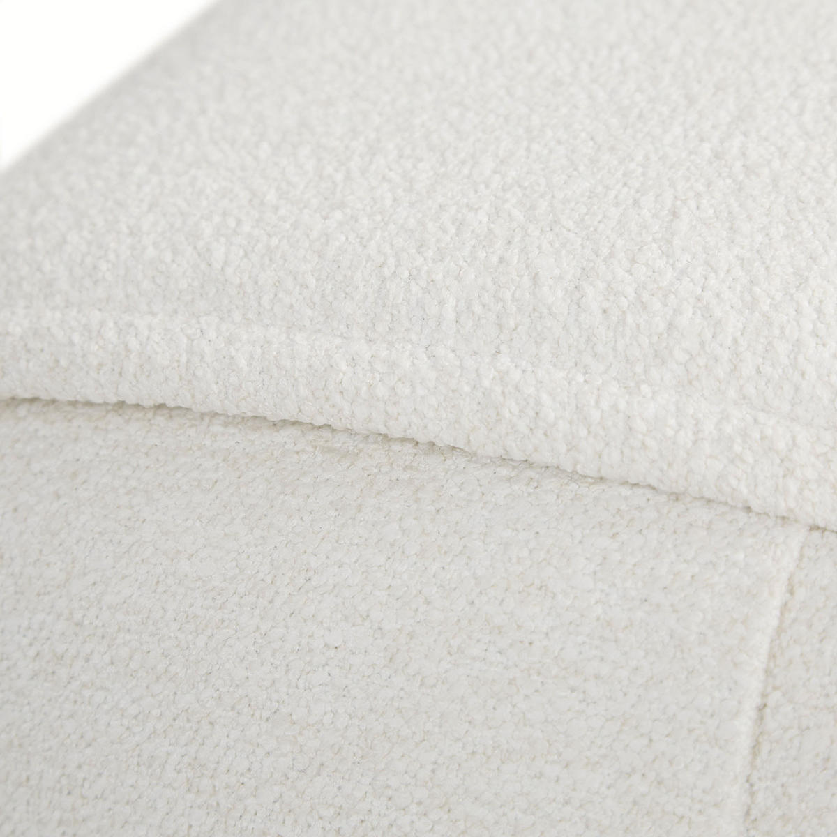 HOCKER Bouclé 46/41/46 cm in Beige - Beige, Textil (46/41/46cm) - Homestyle4u