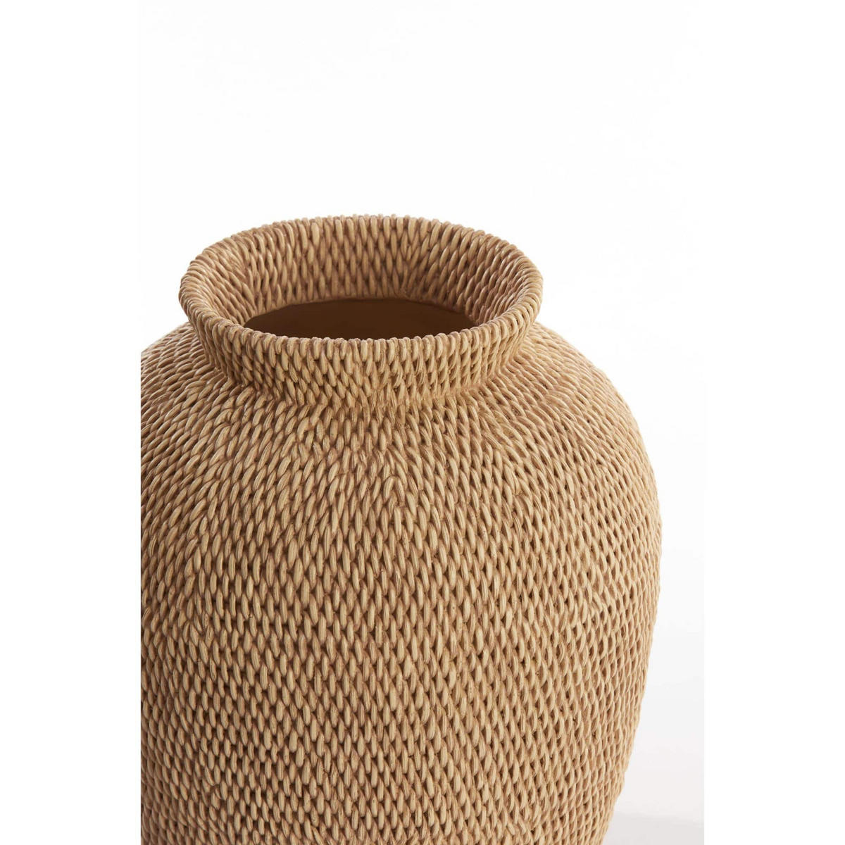 VASE Vedella Braun 26/26/28 cm - Braun, Kunststoff (28cm) - Light & Living