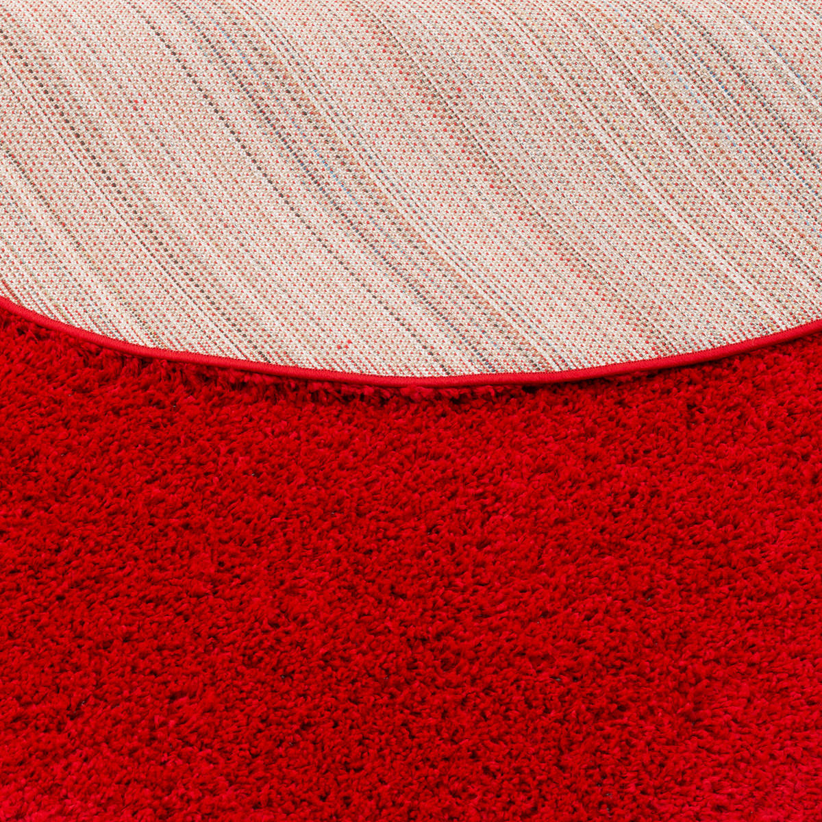 HOCHFLOR LANGFLOR SHAGGY TEPPICH FLUFFY RUND - Rot, Textil (160/160cm) - Pergamon