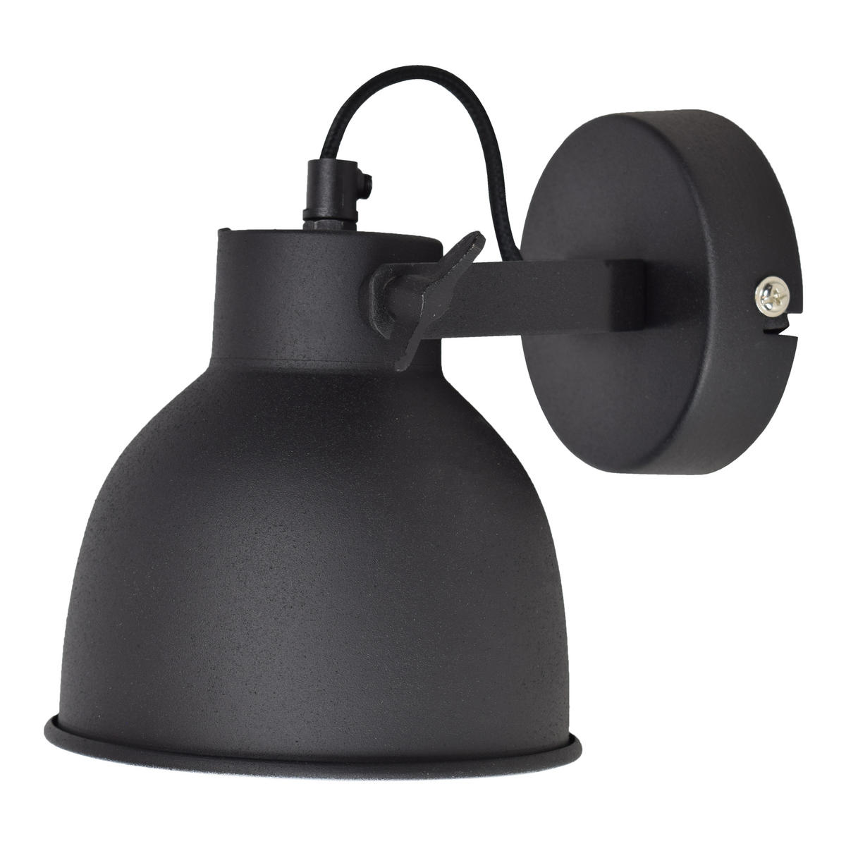 WANDLAMPE Industria Schwarz - Schwarz, Metall (14/16/19cm) - Urban Interiors