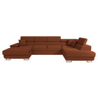 WOHNLANDSCHAFT Cotere Bis Cord, Seite: Rechts - Braun, Holz (345/91/202cm) - MIRJAN24