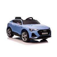 KINDER ELEKTROAUTO Audi E-Tron blau Allradantrieb, EVA-Reifen, Fernbedienung, Bluetooth, Stoßdämpfer - Blau, Kunststoff (108/60/47cm) - Es-Toys