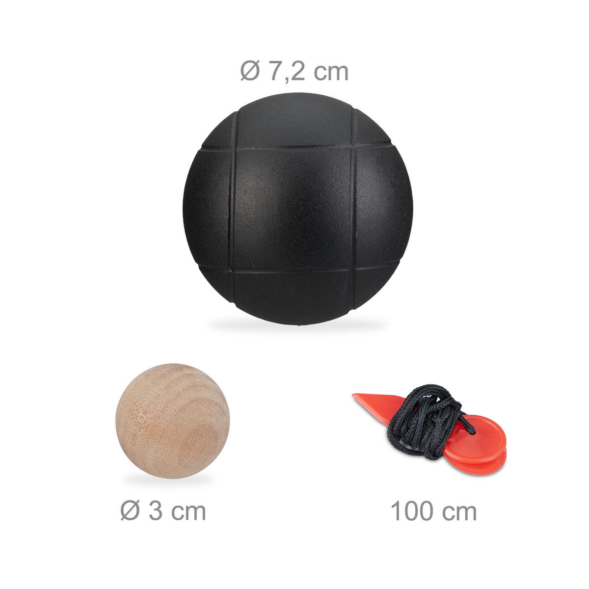 BOULE Kugeln - Multicolor, Textil/Metall (16/7cm) - Relaxdays
