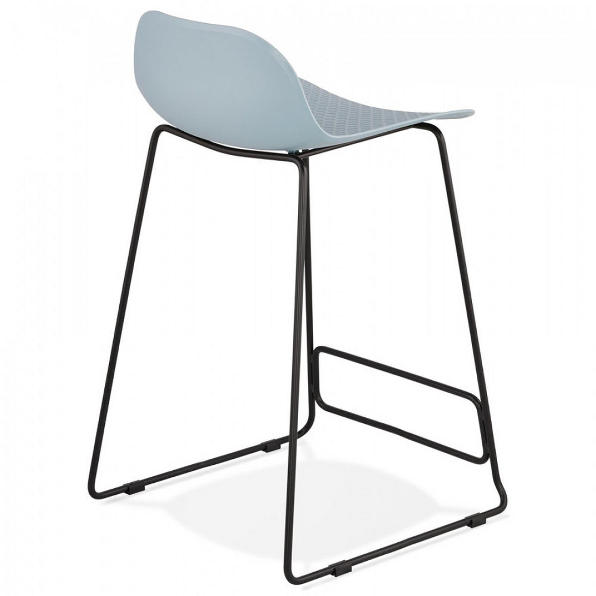 BARHOCKER Blau 49x85x53cm - Blau/Schwarz, Kunststoff/Metall (49/85/53cm) - AlterEgo