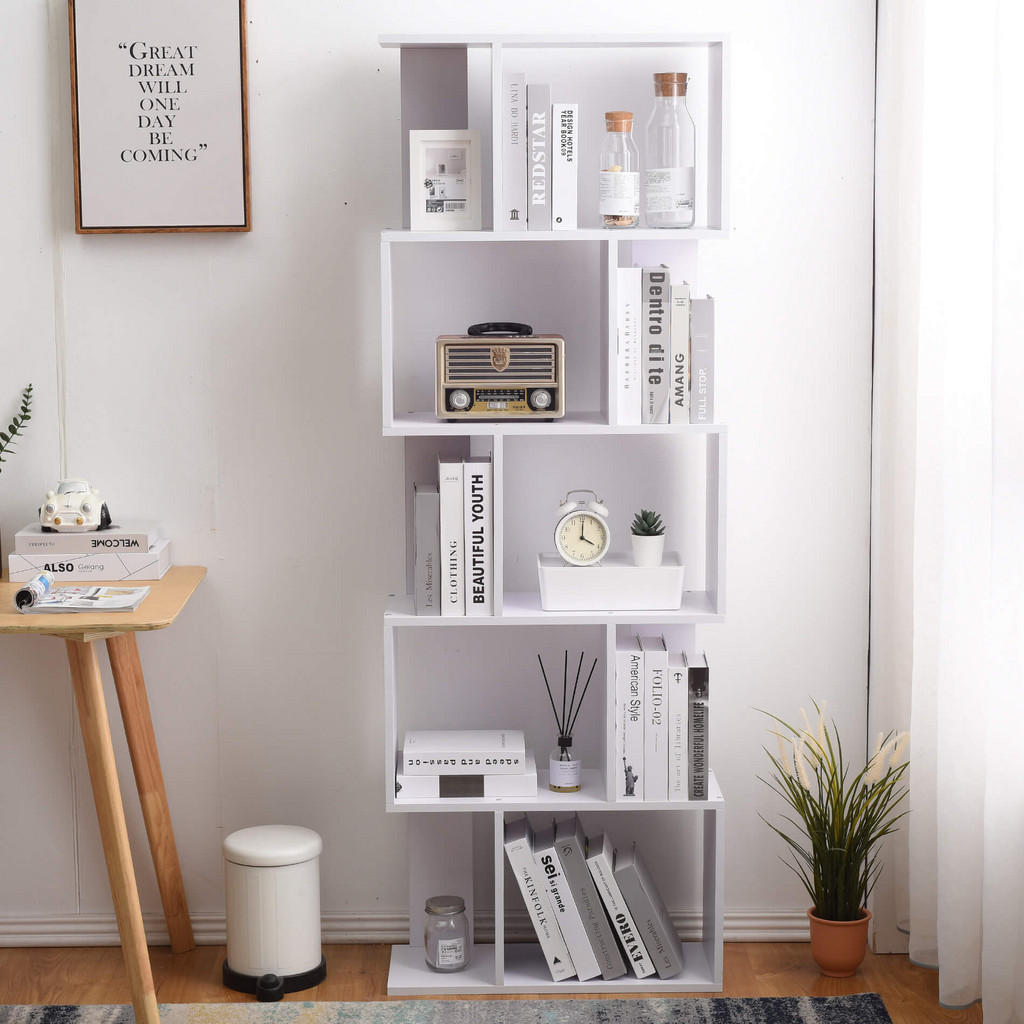 Thumbnail - Mobili Rebecca Bücherregal, Weiß, Holzwerkstoff, 24x173x60 cm, Wohnzimmer, ,