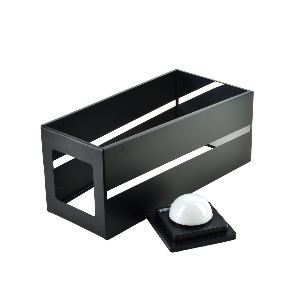 LATERNE Sokke schwarz 23/23/40 cm Kunstoff - Schwarz, Kunststoff (25/40/25cm) - Mondex
