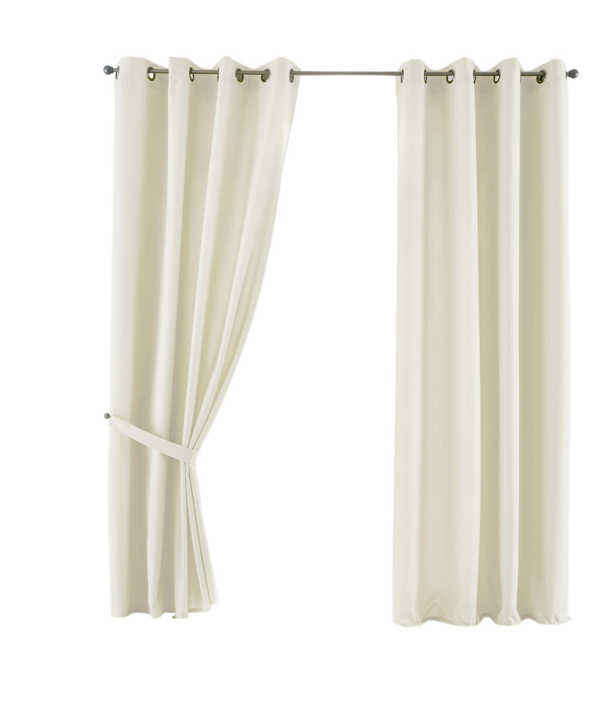 VORHANG 2ER SET PALERMO HxB 145x140 cm Creme - Creme, Textil (140/145cm) - Gardinenbox