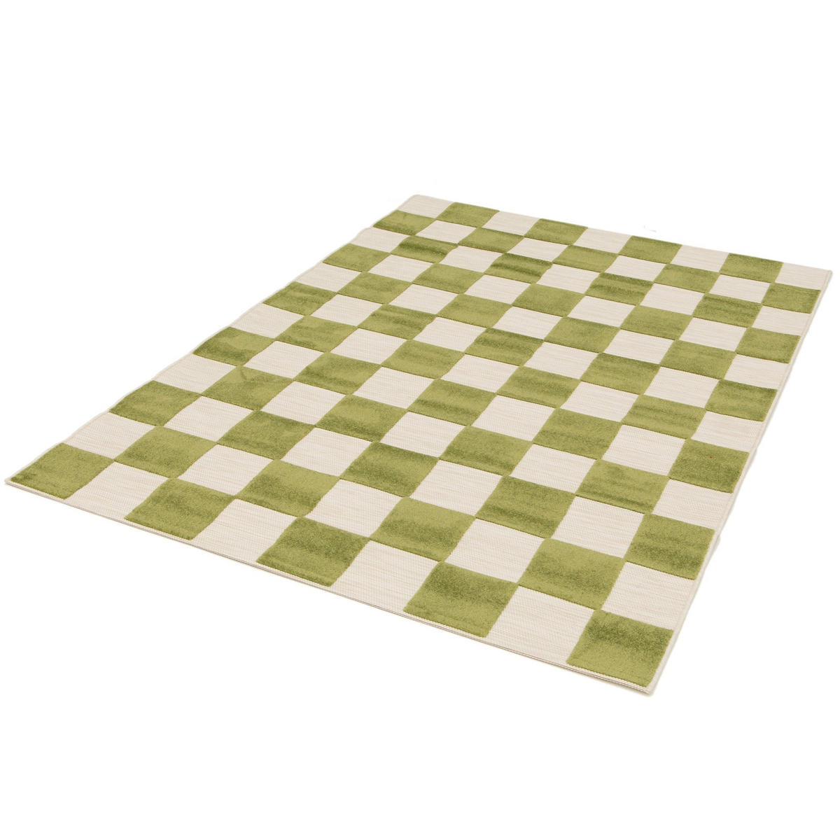 TEPPICH für Innen und Außen mit Skulptureffekt grün - Grün, Textil (120/170cm) - AFK Living