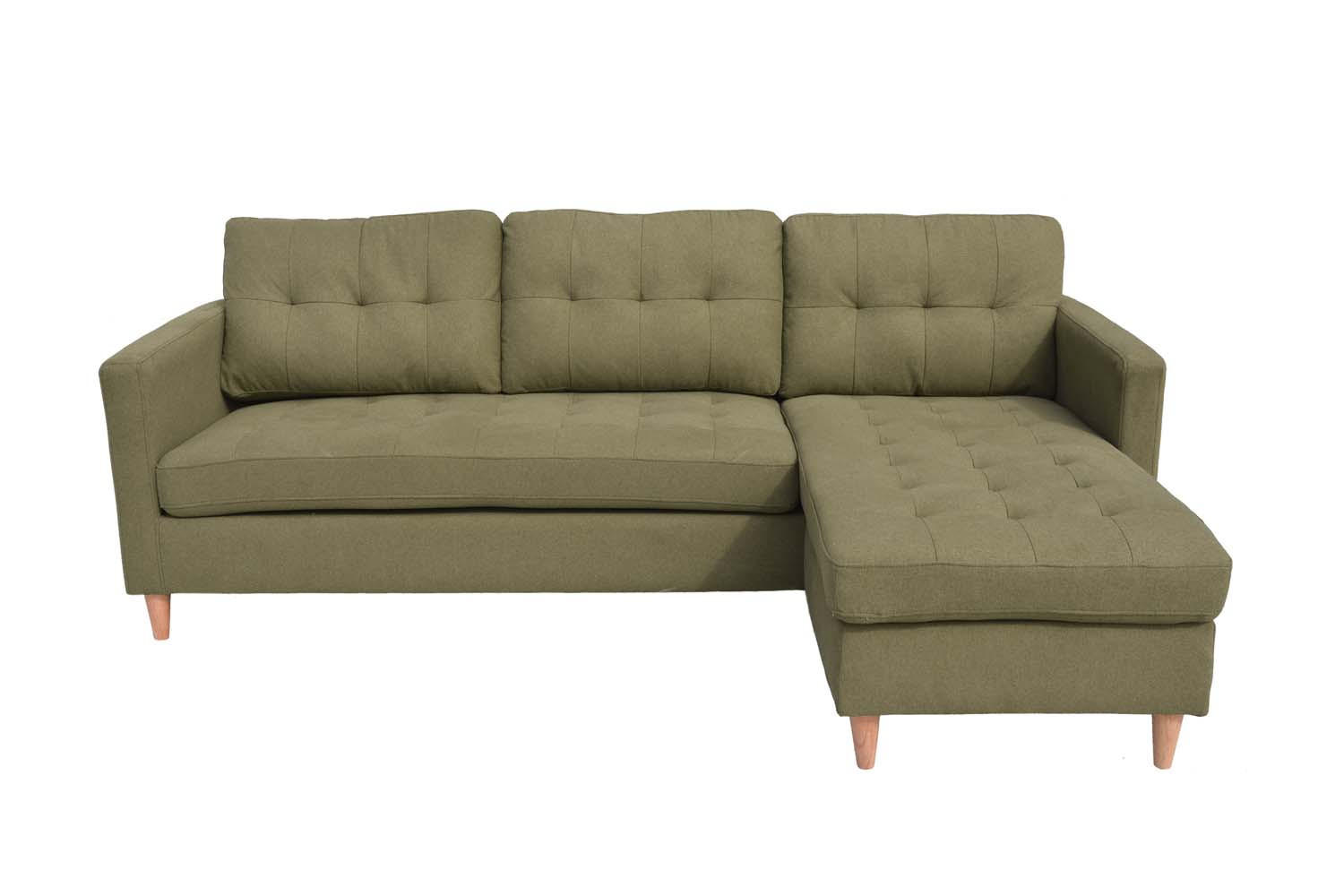 ECKSOFA SOFA grün - Grün, Holz (151/219cm) - ebuy24