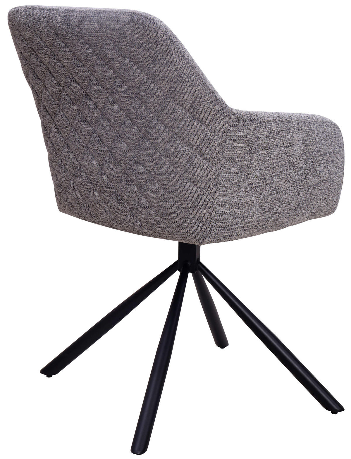 ESSZIMMERSTUHL Cuneo - Schwarz/Grau, Textil/Metall (56/85/60cm) - Mr. Deko