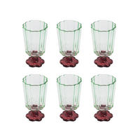 GLÄSERSET Cassiar korallengrün 0,22 l 6er-Set - Multicolor, Glas (0.22L) - Homla