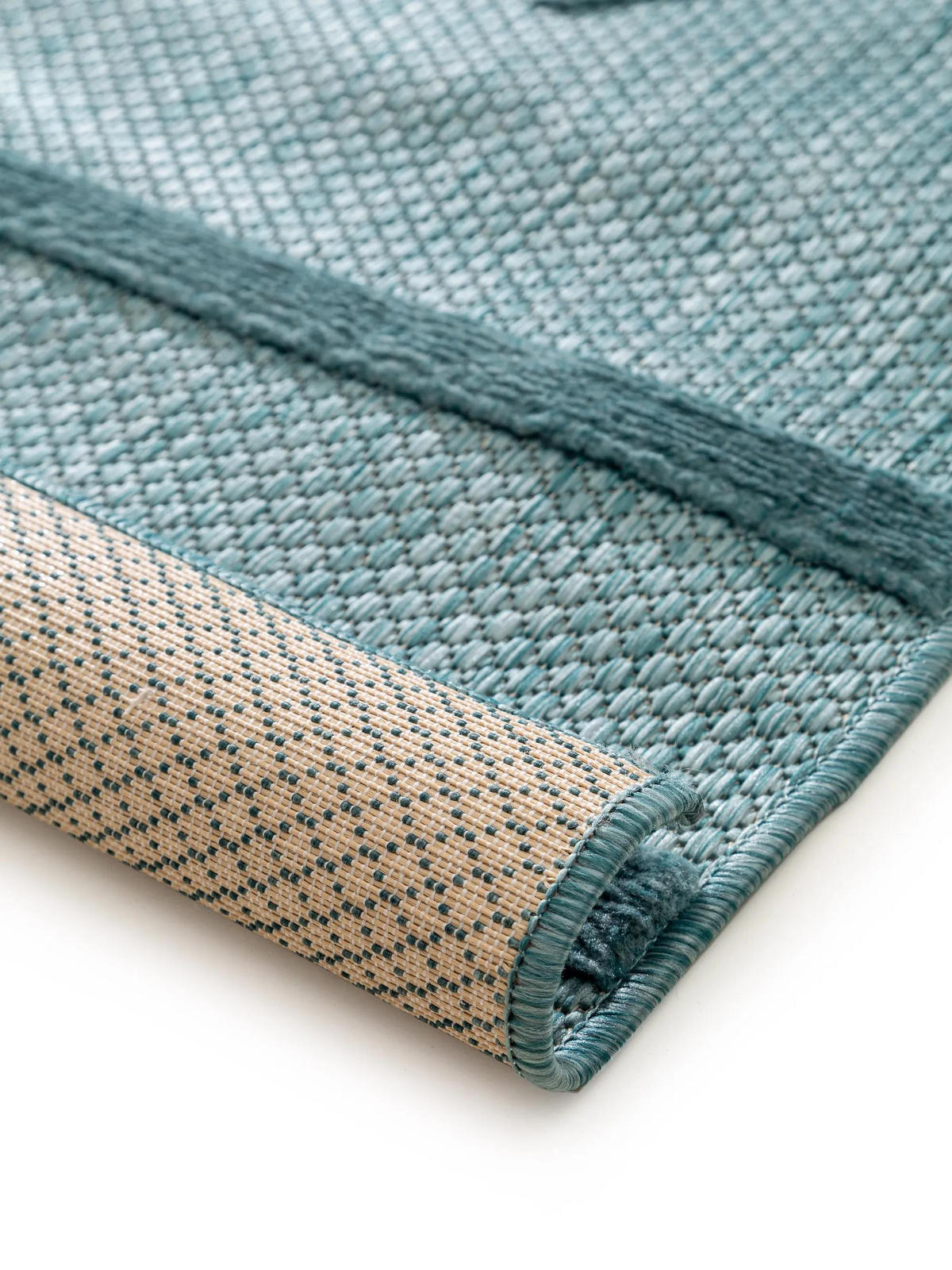 OUTDOORTEPPICH Bonte Türkis 160x230 cm - Türkis, Textil (160/230cm) - benuta Nest