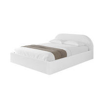 POLSTERBETT mit Bettkasten und Lattenrost, Bett mit Matratze H3/H4 - TIVON-V1 180x200 Weiß - Weiß, Holzwerkstoff/Textil (180/200cm) - ALTDECOR