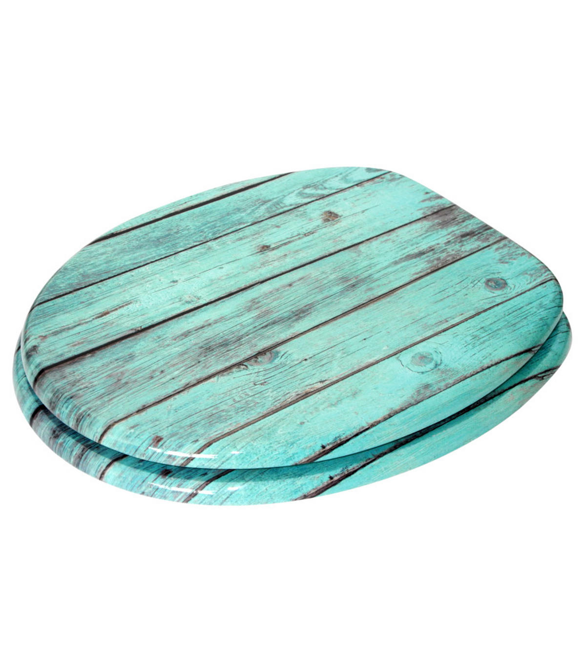 WC-SITZ Lumber - Türkis, Holzwerkstoff (38/6/47cm) - Sanilo