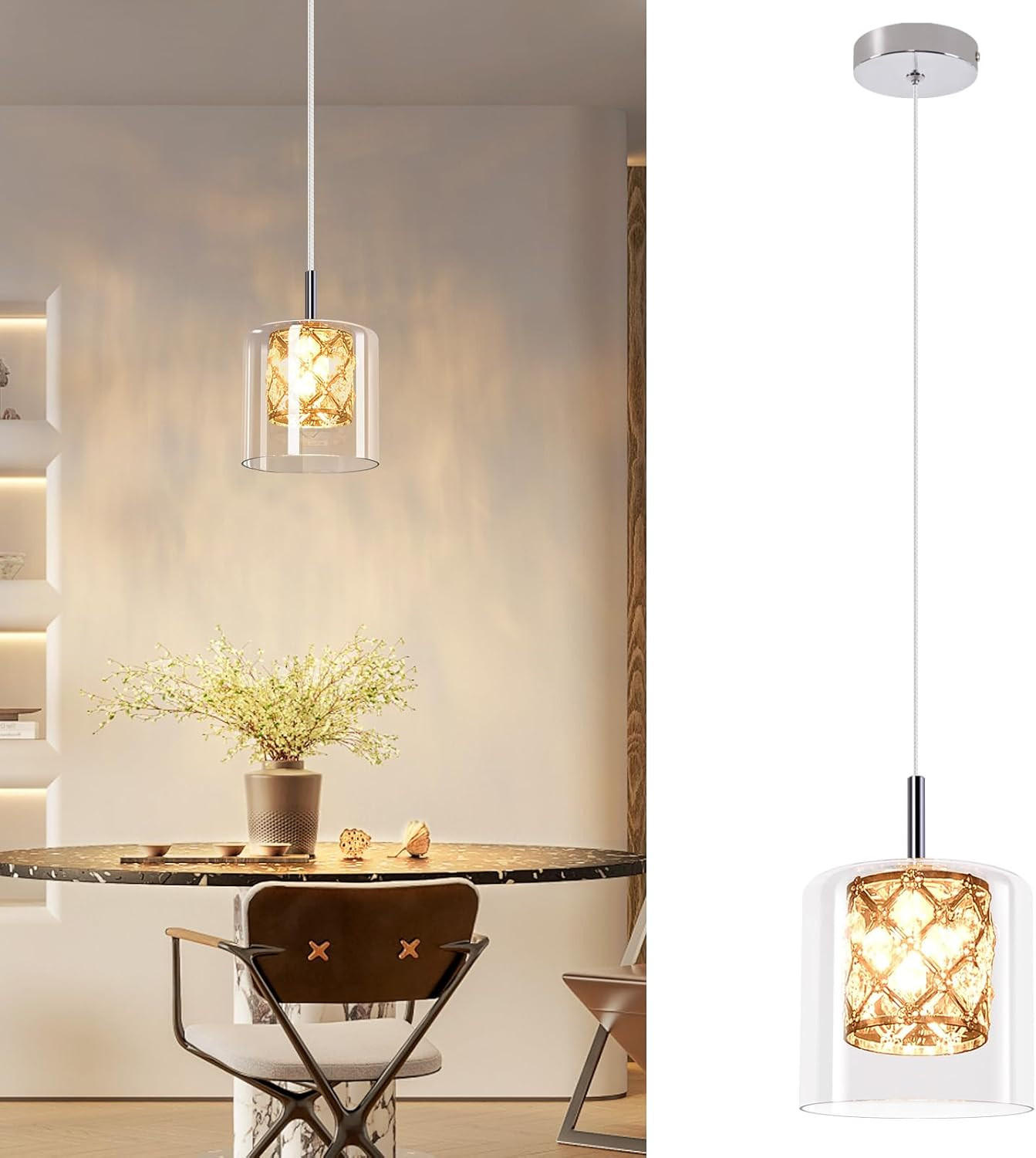 HÄNGELEUCHTE Jivvu 12.0/140.0/12.0 cm - Transparent, Glas (12/12/140cm) - ZMH