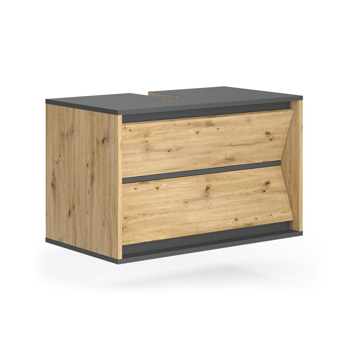 DOLNÍ SKŘÍŇKA POD DŘEZ Edelin Antracit/Artisan - antracitová, kompozitní dřevo (80/50/45cm) - Vicco