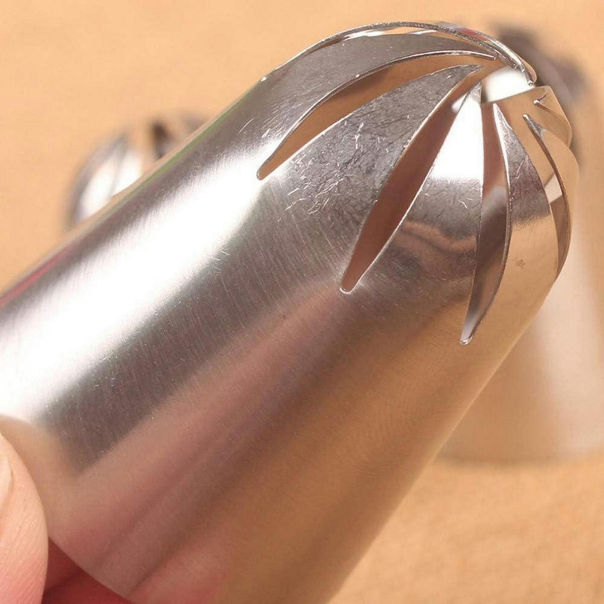 SPRITZTÜLLEN 3-teiliges Set Edelstahl - Silberfarben, Metall (3.6/2.2/4.7cm)