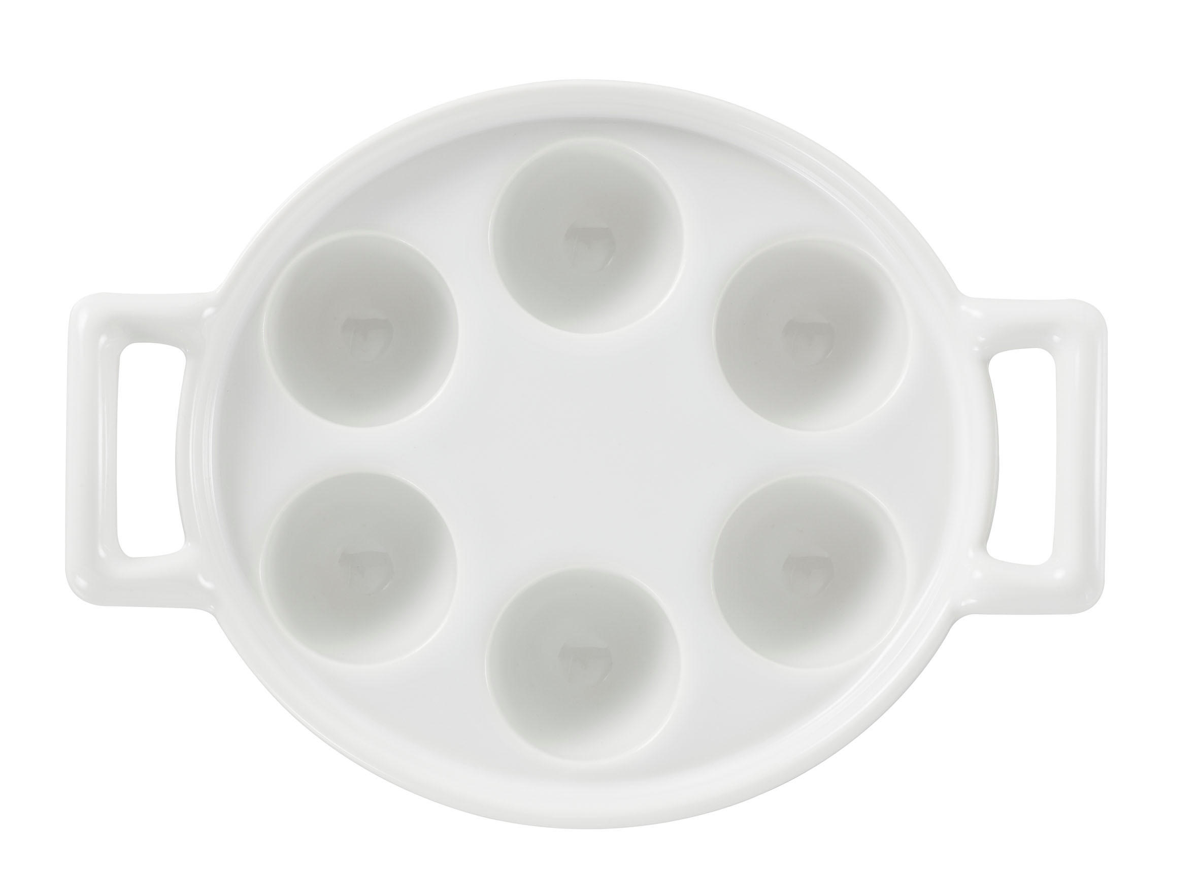 SCHNECKENPFANNE ( für 6 Schnecken) Weiss - Weiß, Keramik (14/12.7/3.7cm) - Revol Porcelaine France