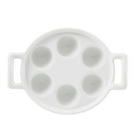 SCHNECKENPFANNE ( für 6 Schnecken) Weiss - Weiß, Keramik (14/12.7/3.7cm) - Revol Porcelaine France