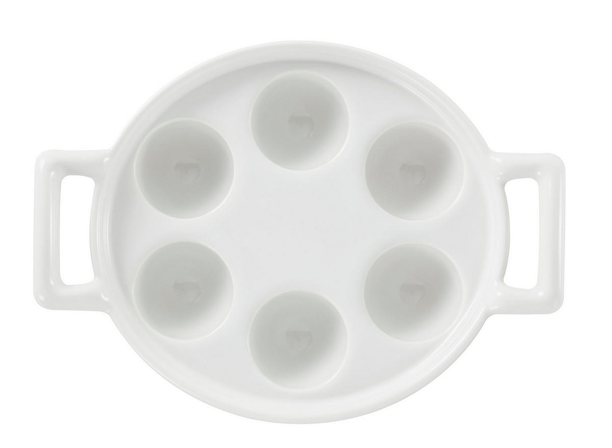 SCHNECKENPFANNE ( für 6 Schnecken) Weiss - Weiß, Keramik (14/12.7/3.7cm) - Revol Porcelaine France