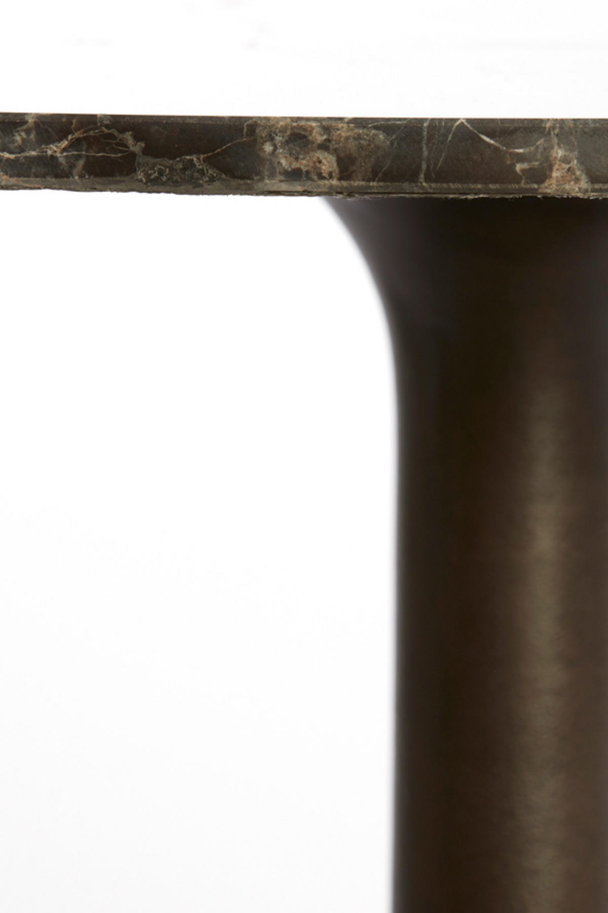 COUCHTISCH Pazo Braun Ø76/36 cm - Dunkelbraun, Metall (76/76/36cm) - Light & Living