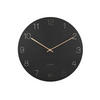 WANDUHR Charm Schwarz 40/40/3.5 cm - Schwarz, Metall (40/3.5/40cm) - Karlsson