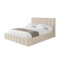 POLSTERBETT mit Bettkasten und Lattenrost, Boxbett ohne Matratze - FINO 140x200 Beige - Creme, Holzwerkstoff/Textil (140/200cm) - ALTDECOR